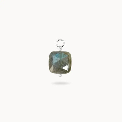 Charm Cube Labradorite Boucle Doreille