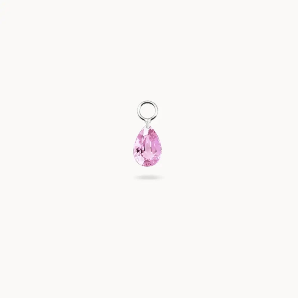 Charm Strass Rose Boucle Doreille