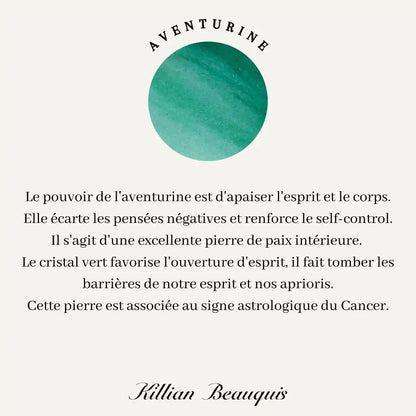 Collier Astrologie Plaqué Or / Cancer - Aventurine