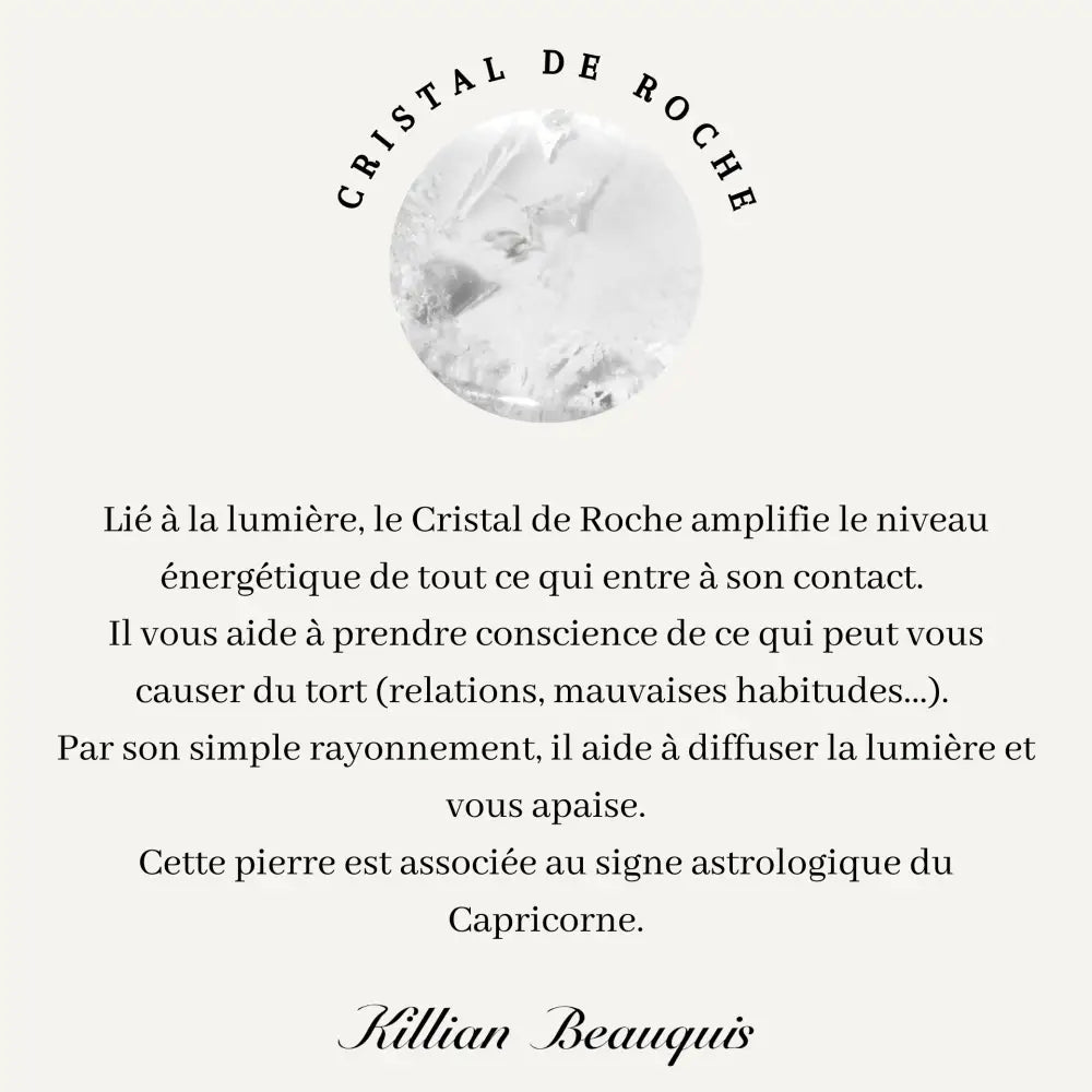 Collier Astrologie Plaqué Or / Capricorne - Cristal De Roche