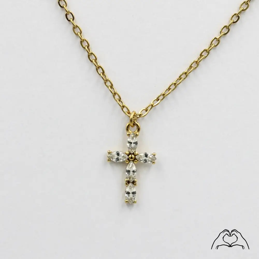 Collier Diamond Cross Boucle D’oreille